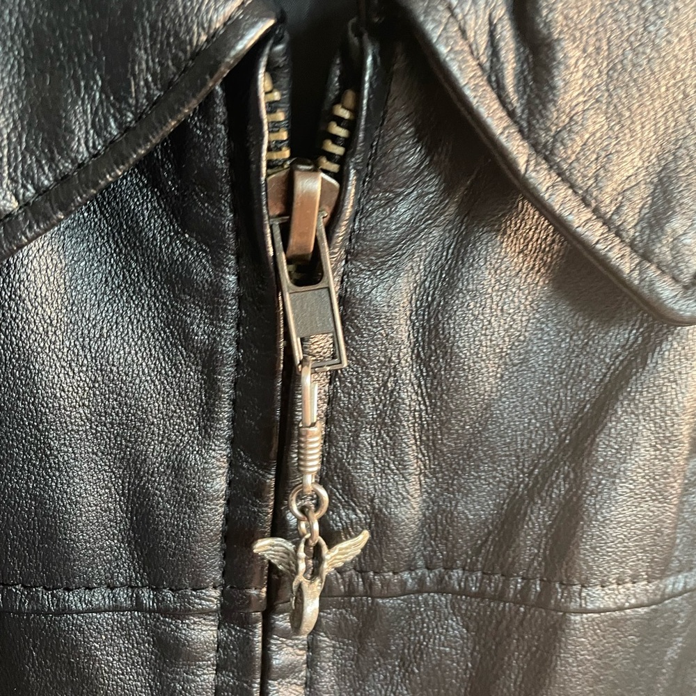 Fashion Element Black Leather Jacket very good condition size 2X - Picture 4 of 11